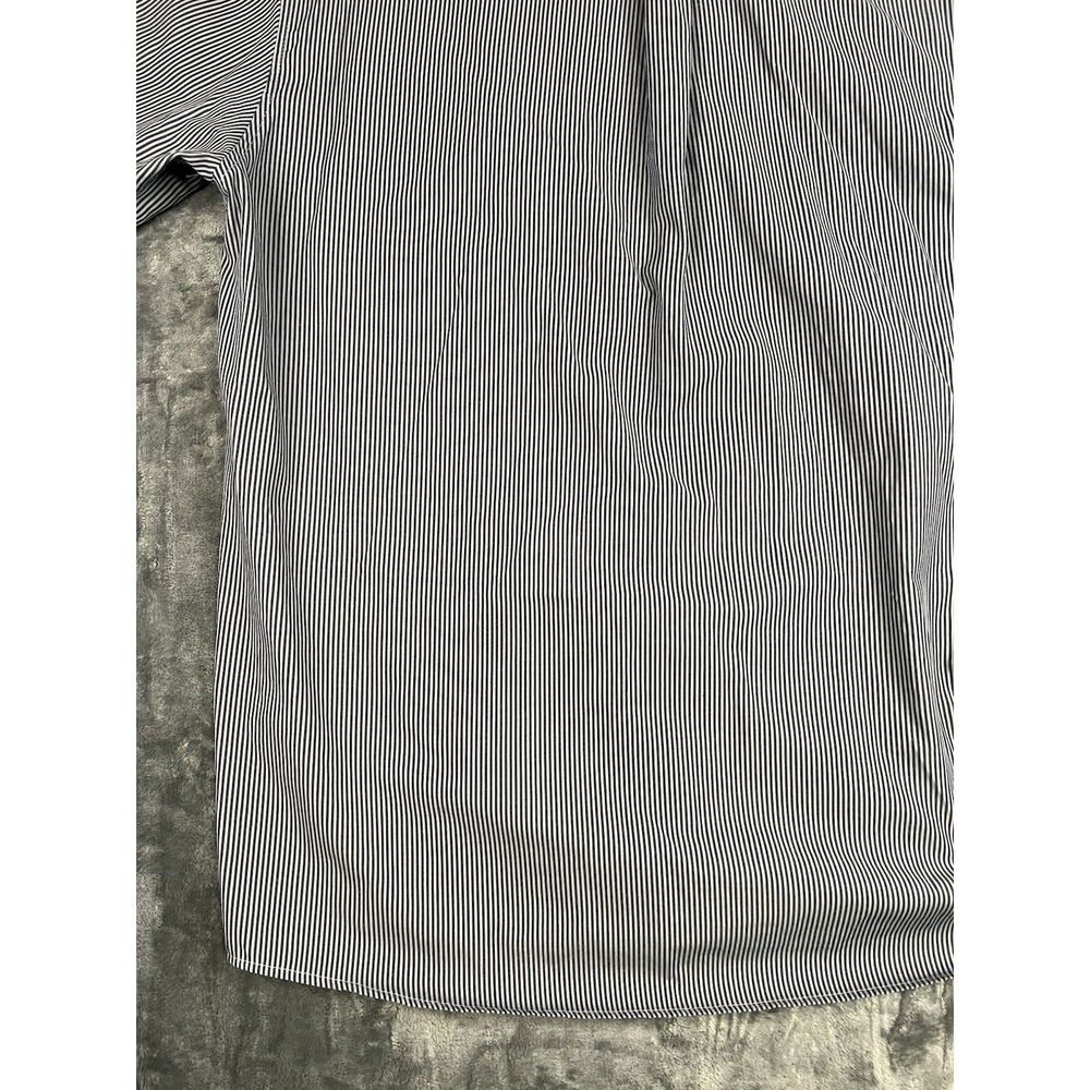 Dixxon Men's 3XL Blue/White Striped Short Sleeve Cotton Canvas Button-Up Shirt - Picture 12 of 14